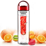 700ML BPA Free Plastic Fruit Infuser Water Bottle With Filter Leakproof Sport Hiking Camping Drink Shaker Bottle