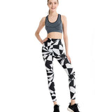 Black And White Geometric Pattern Leggings