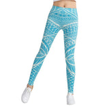 Aztec Geometric Leaf Pattern Leggings