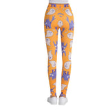 Orange Ghost Cat Leggings