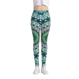 Green Black Mandala Leggings