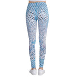 Blue Geometric Pattern Leggings