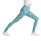 Blue Aztec Pattern Leggings