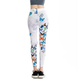 Butterfly Print Fitness Leggings