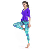 Green Blue Mermaid Leggings