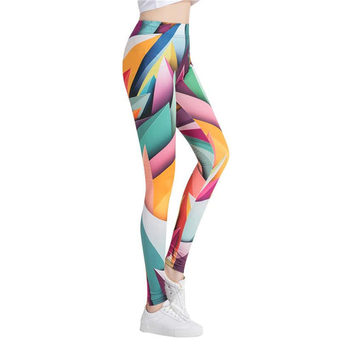 Colorful Geometric Fitness Leggings