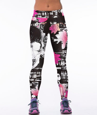 Punk Skull Workout Leggings