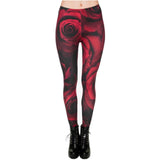 Red Rose Printed Leggings