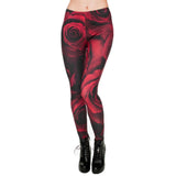 Red Rose Printed Leggings