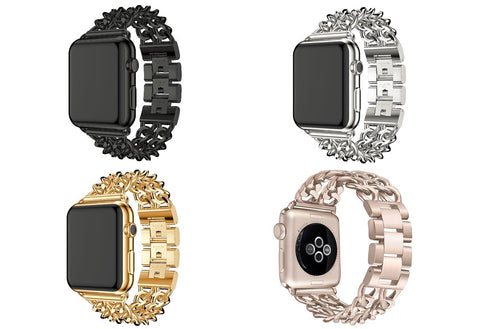 Luxury Stainless Steel Metal Apple Watch Band Replacement Strap