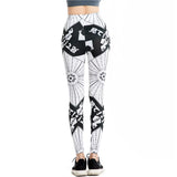 Black and White Geometric Pattern Leggings