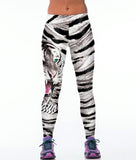 Black and White Tiger Stripes Leggings