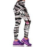 Black and White Tiger Stripes Leggings