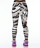 Black and White Tiger Stripes Leggings
