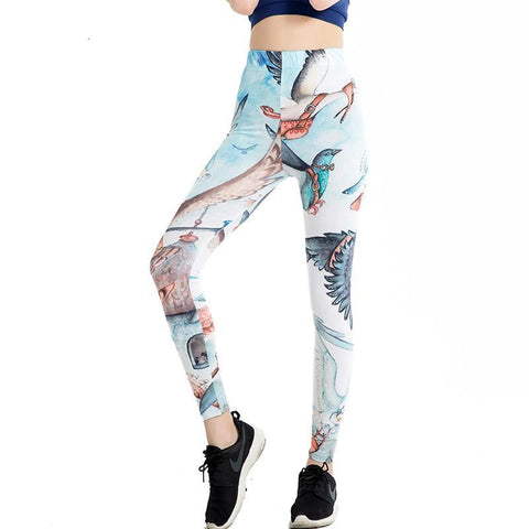 Dove Bird Printed Leggings