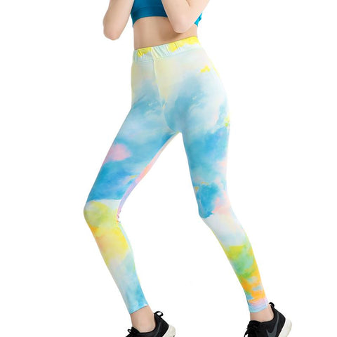 Colorful Clouds Fitness Leggings