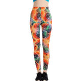 Orange Mermaid Pattern Leggings