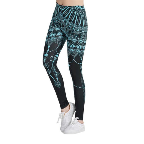 Black Mandala Pattern Leggings