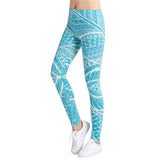 Aztec Geometric Leaf Pattern Leggings