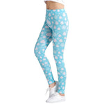 Blue Droplets Printed Leggings