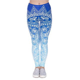 Blue Mandala Pattern Leggings