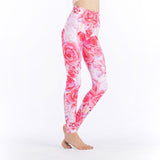 Pink Floral Printed Leggings